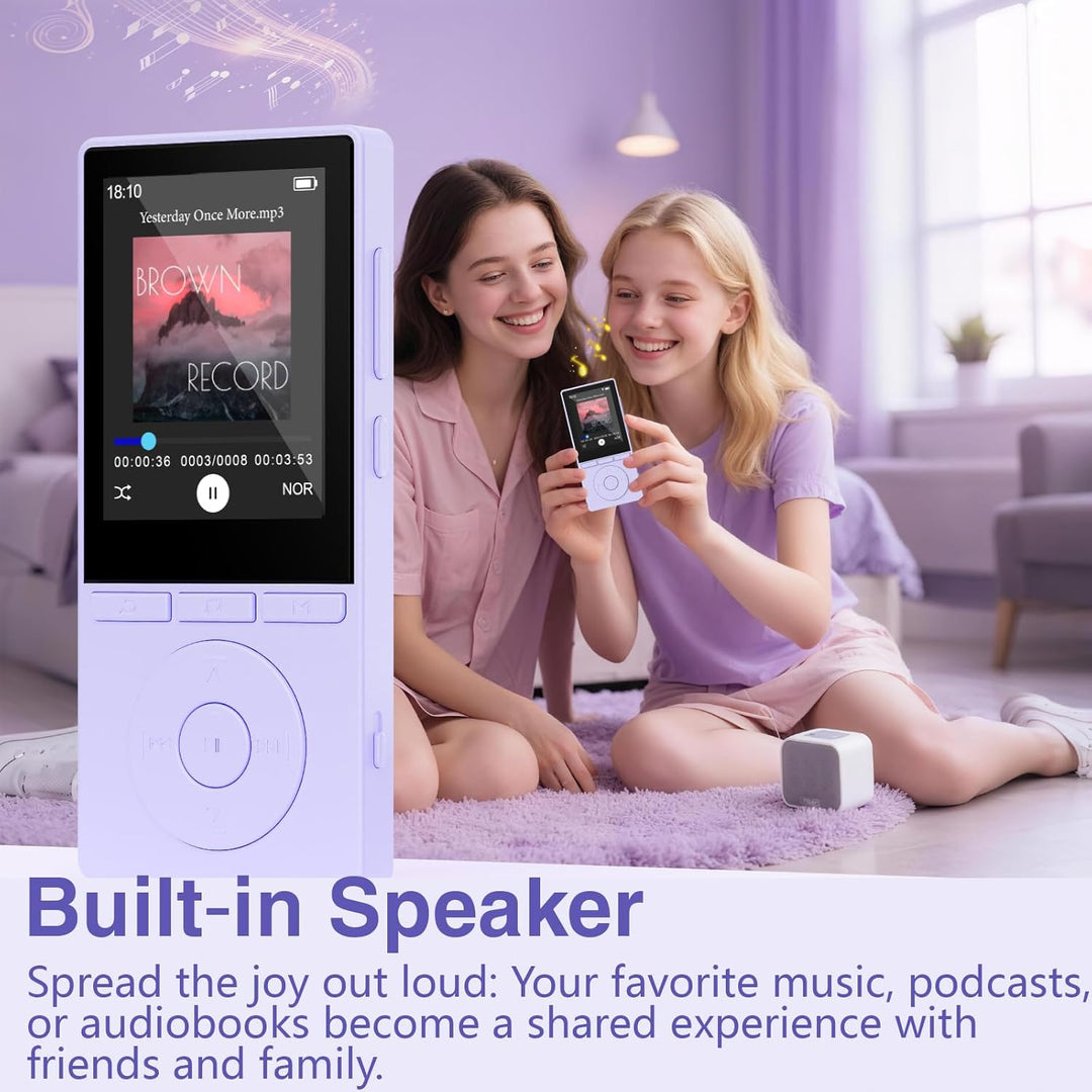 64GB MP3 Player with Bluetooth 5.3, Music Player with HiFi Sound for Sports Runners, 2.4" Screen MP3