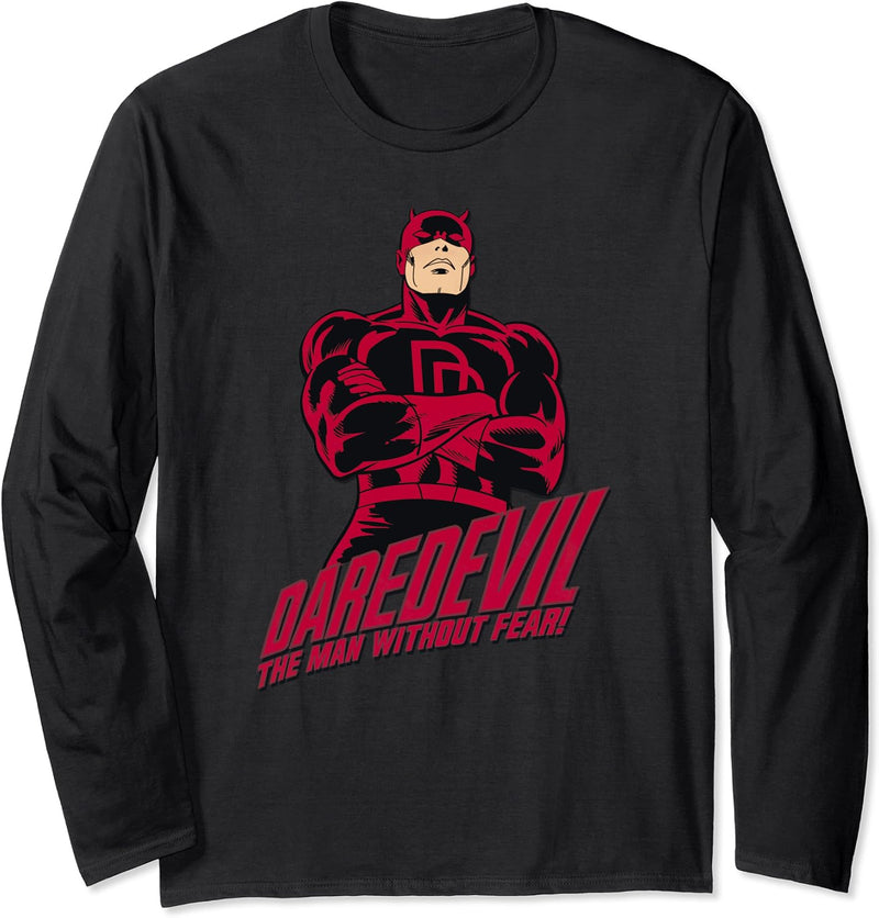 Marvel Daredevil The Man Without Fear Standing Comic Langarmshirt