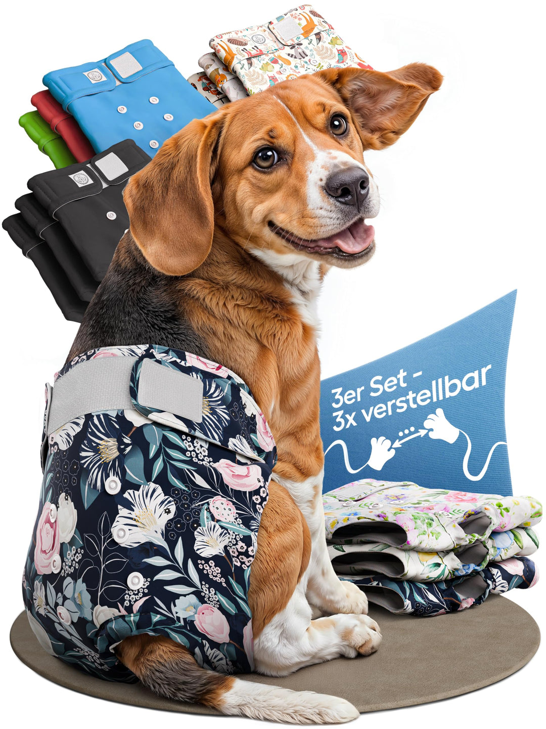 HUND IST KÖNIG Hundewindeln für Hündinnen (3 Stück) - Hochabsorbierende Läufigkeitshose für Hündinne