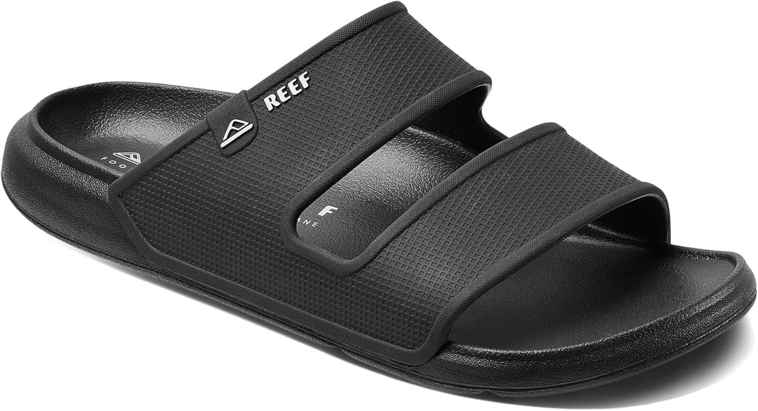 Reef Herren Oase Double Up Schiebe-Sandalen 43 EU Schwarz, 43 EU Schwarz