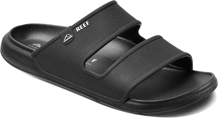 Reef Herren Oase Double Up Schiebe-Sandalen 43 EU Schwarz, 43 EU Schwarz