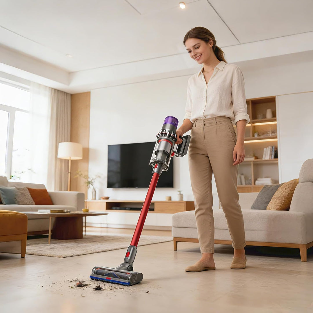 Bürste Kompatibel mit Dyson V7 V8 V10 V11 V15 Staubsauger, Bodenbürste mit LED, Einstellbare Saugkra