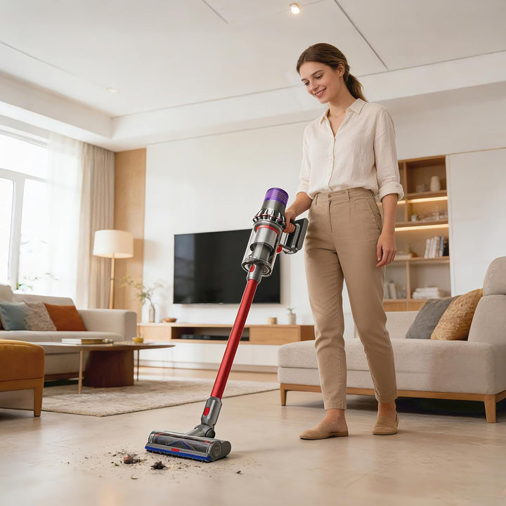 Bürste Kompatibel mit Dyson V7 V8 V10 V11 V15 Staubsauger, Bodenbürste mit LED, Einstellbare Saugkra