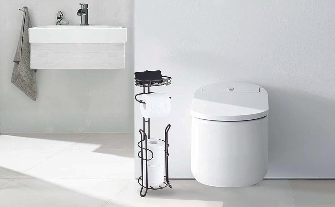 SunnyPoint Schwerer Toilettenpapierhalter für das Badezimmer, mit Reserve und Ablage, der Reserve-Be