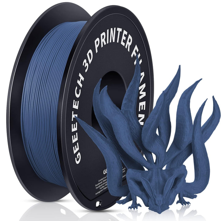Geeetech Matte PLA Filament, 3D-Drucker PLA Filament 1 kg Spule, Genauigkeit +/- 0,03 mm, Blau, Blau