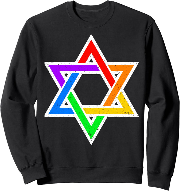 Jüdischer LGBT-Regenbogenstern von David Gay Lesbian Pride Sweatshirt