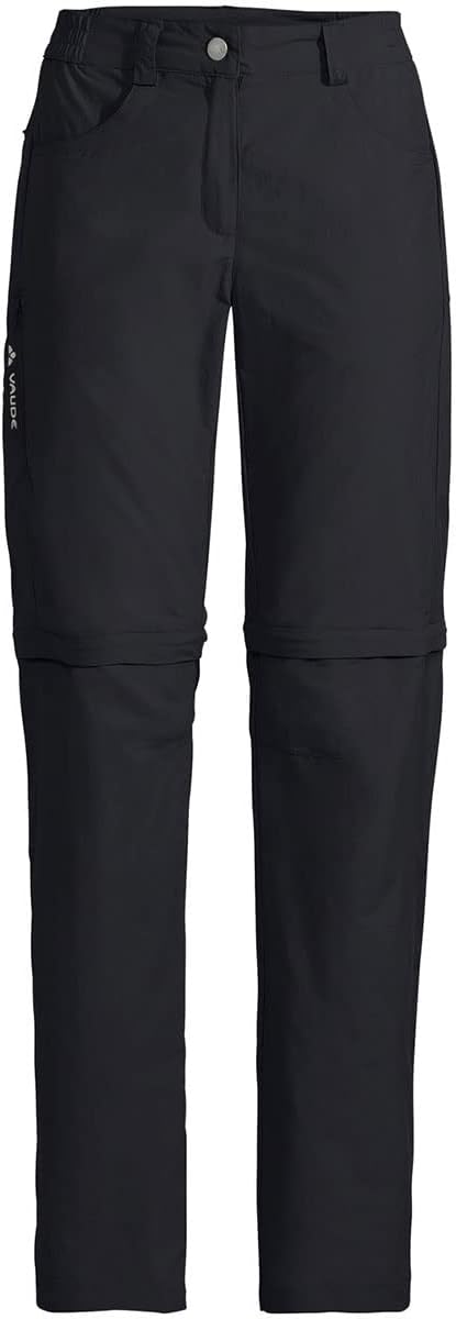 VAUDE Damen Hose Women's Farley Zo Pants V 40 Kurz Schwarz, 40 Kurz Schwarz