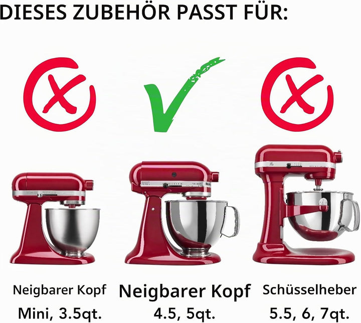 KitchenAid KFE5T Kippkopf Flex Edge Schlägel, Weiss Weiss/Opulenter Garten 4.5/5 Quart, Weiss/Opulen