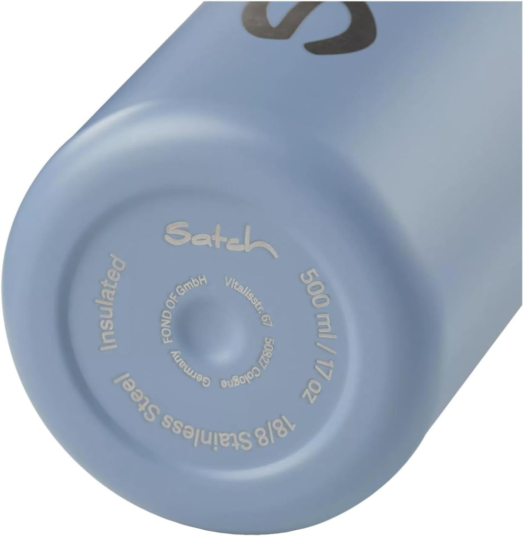 Satch aus Edelstahl BPA-frei 0,5l, Auslaufsicher und Kohlensäure geeignet, für Heisse und Kalte Getr