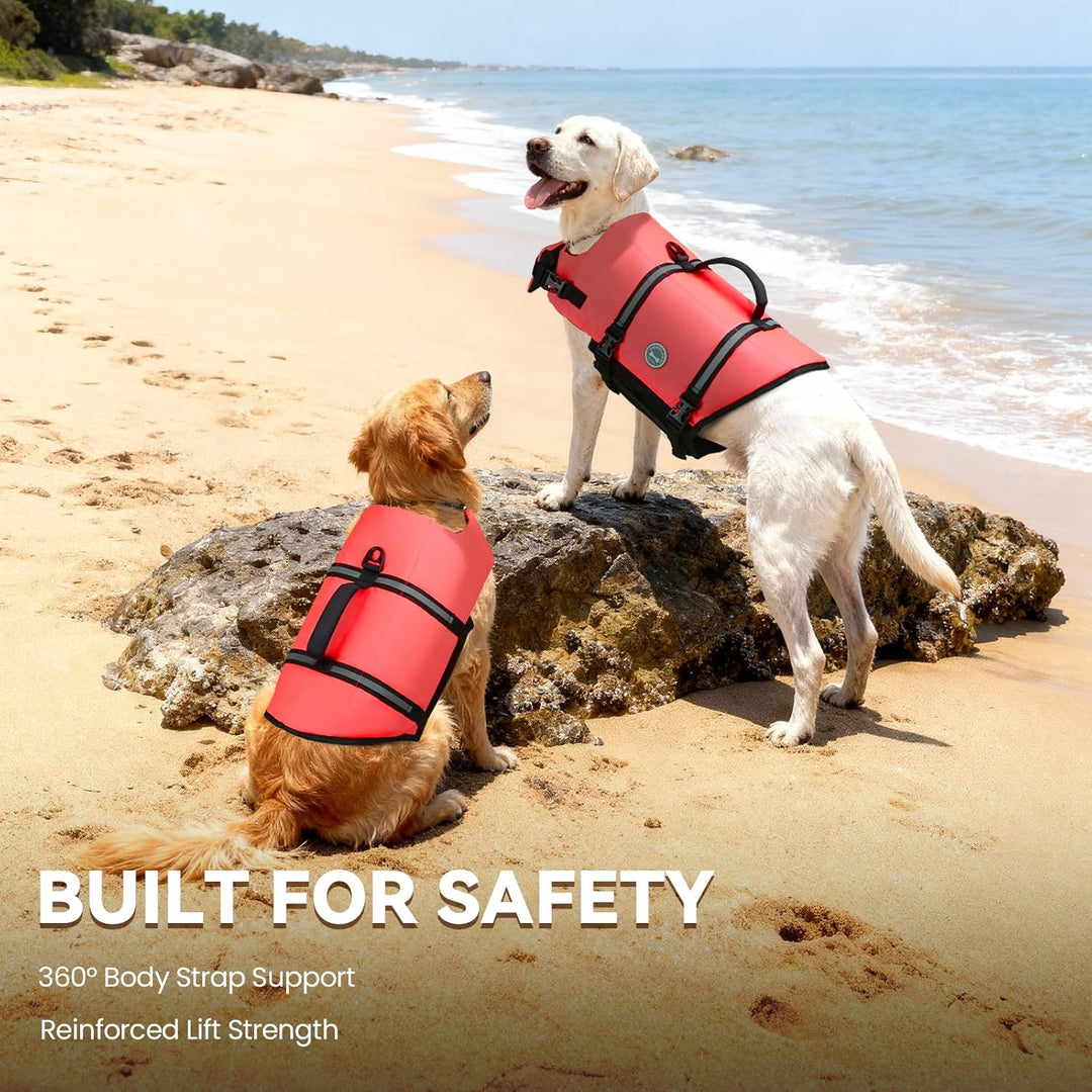 VIVAGLORY Rip Stop Schwimmweste Hund, Hundeschwimmweste, Schwimmhilfe & Auftrieb, Rettungsweste Hund