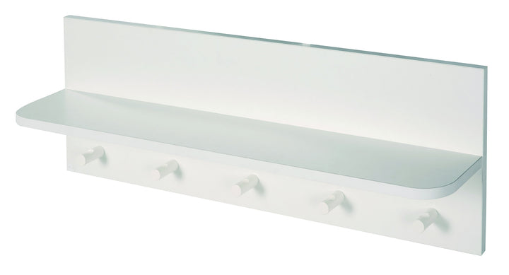 roba Wandgarderobe, 1 Ablage, 5 Haken weiss, für Wand Diele/Bad oder Garderobe im Kinderzimmer