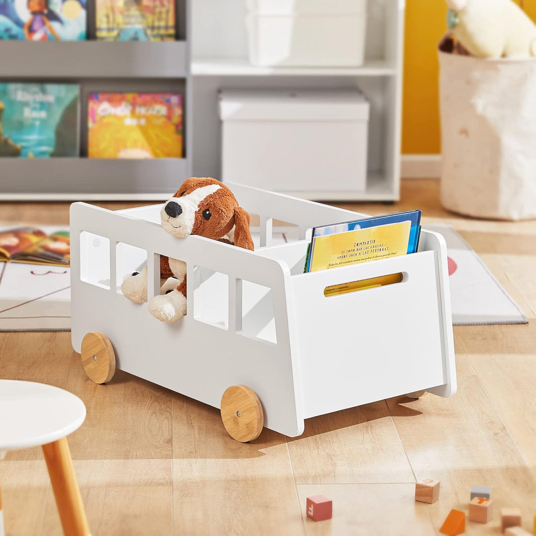 SoBuy KMB41-W Kinderregal Aufbewahrungsregal für Kinder Bücherständer Spielzeugregal Bücherregal Kin
