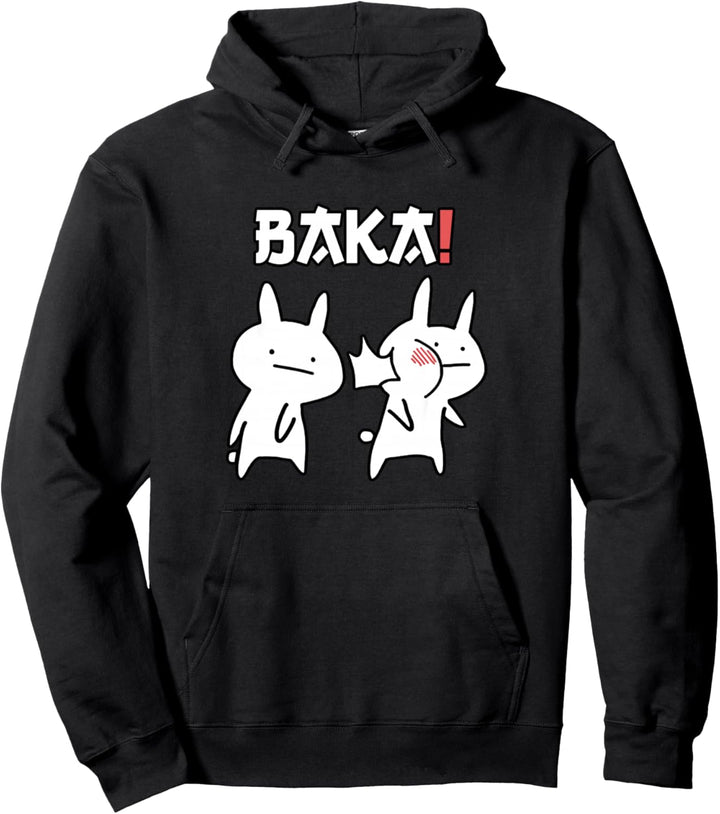 Lustiges Japan Baka Rabbit Ohrfeigen Anime und Manga Pullover Hoodie