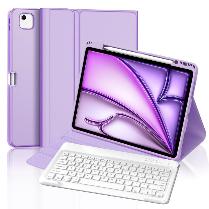 Tastatur Hülle für iPad Air 13 (M3/M2) 2025/2024, Deutsches QWERTZ, Magnetische Bluetooth Abnehmbar