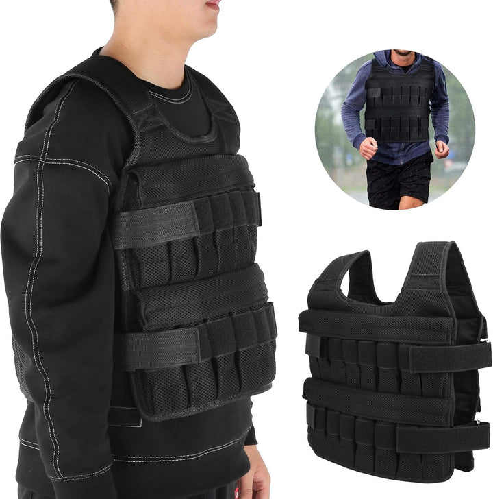 RiToEasysports Einstellbare Gewichtete Weste, 35 Kg Gewichtete Jacke Workout Gewichtsweste (Nicht mi