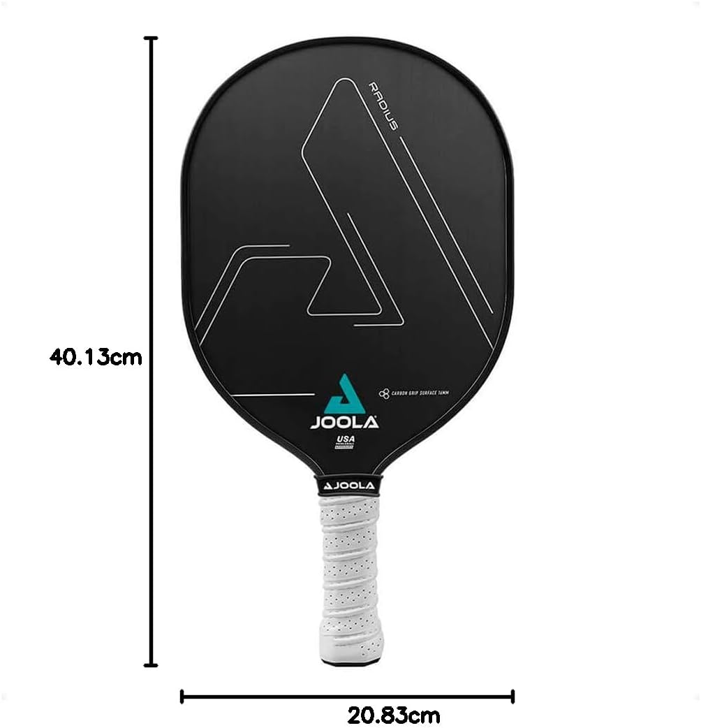 JOOLA Radius Pro Pickleball-Paddel mit strukturierter Carbon-Griff-Oberfläche – schafft mehr Spin un