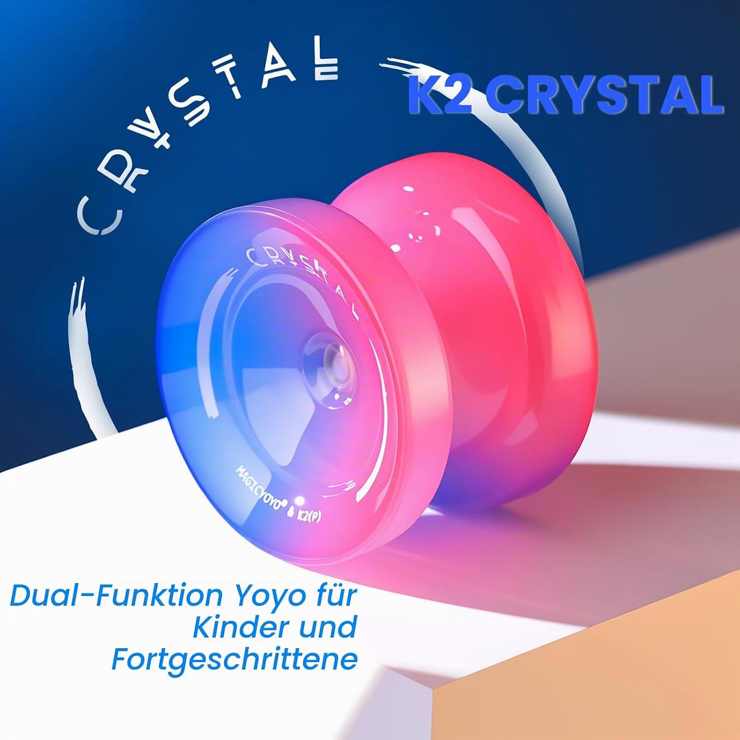 MAGICYOYO JoJo für Kinder Anfänger, Responsive Yoyo K2 Blau Rosa Gradient, Trick Yoyo Professional J
