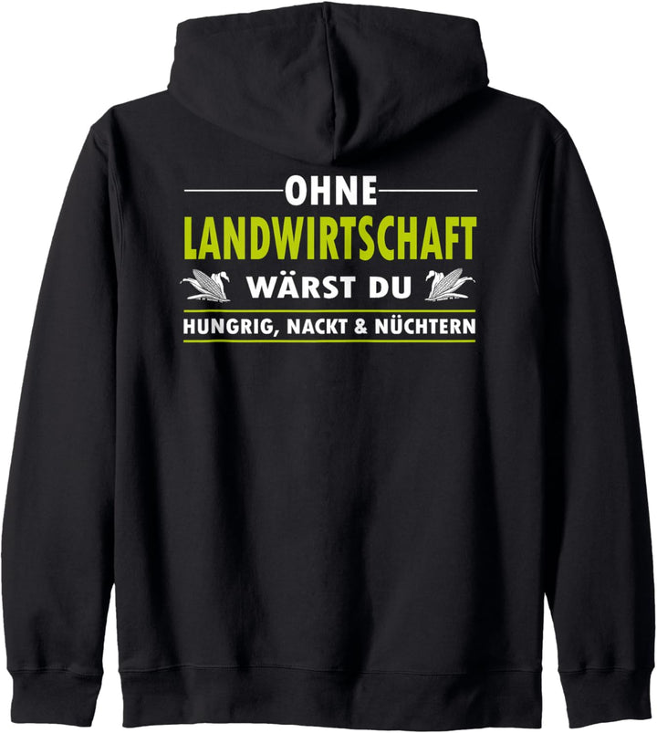 Landwirt Landwirtschaft Hungrig Nackt & Nüchtern Bauern Demo Kapuzenjacke