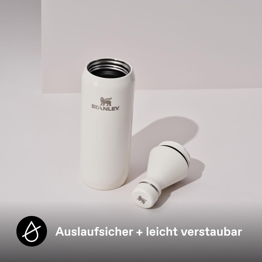 Stanley All Day Slim Trinkflasche Edelstahl 0.6L - Thermosflasche Kühlt 6 Stunden - 11 Stunden Eisge