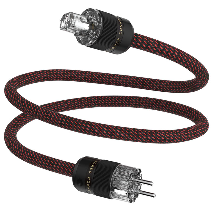 Tertullus HiFi High End Netzkabel 1.5m C15 Stromkabel HiFi Audio kaltgerätekabel Mit Schukostecker &