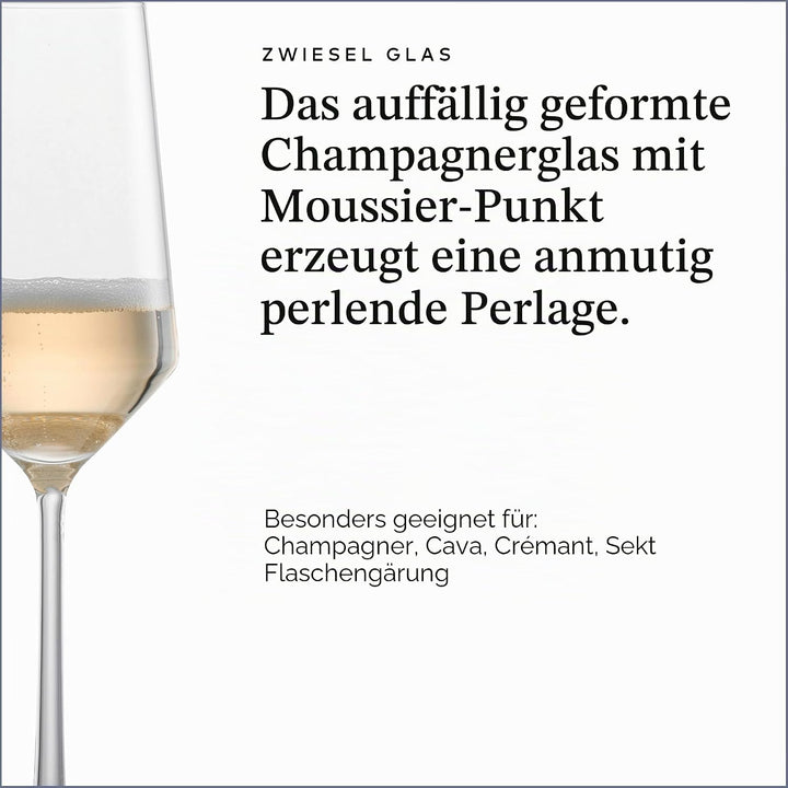 Schott Zwiesel 26112415 Pure Glas Champagneflûte met MP, 0.21 L, 6 Stück Champagne flute Single 6 St