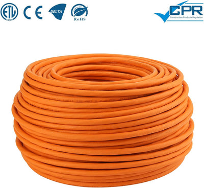 LW Electronic Verlegekabel Cat 7 LAN Kabel 50m Gigabit LSZH Halogenfrei POE++ BauPVO Netzwerkkabel S