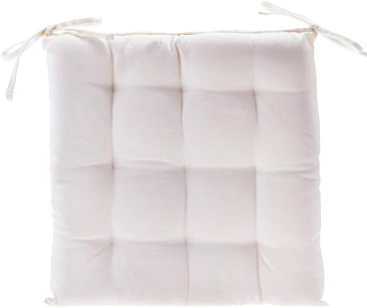 etérea Basic Sitzkissen 40x40 cm 2er Set mit Bändern Indoor Outdoor Schwarz 2 Stück - 40x40 cm Schwa