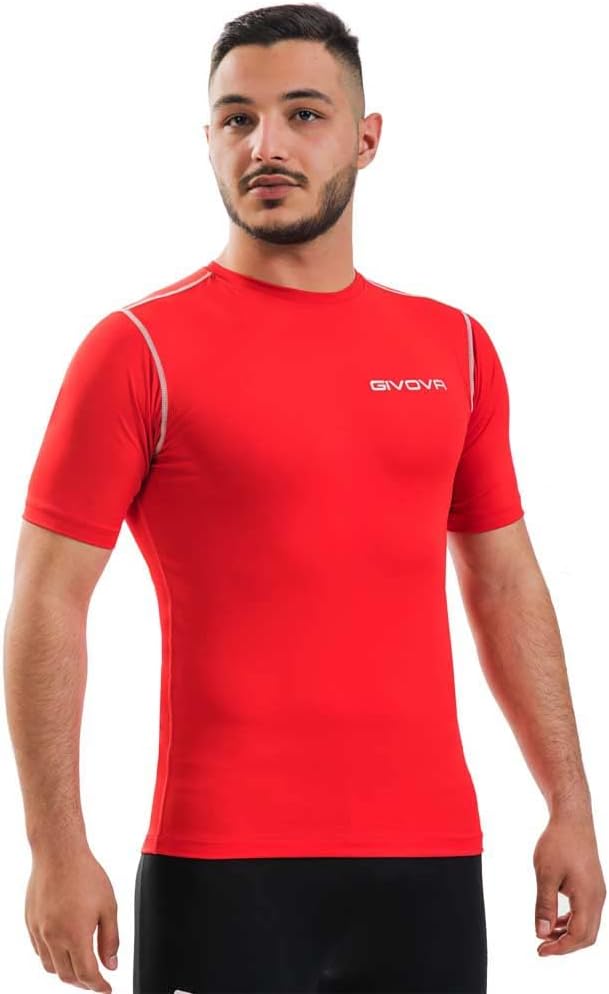 Givova Corpus 2 Elastisches Ärmel-Unterhemd M/C T-Shirt M Rot, M Rot