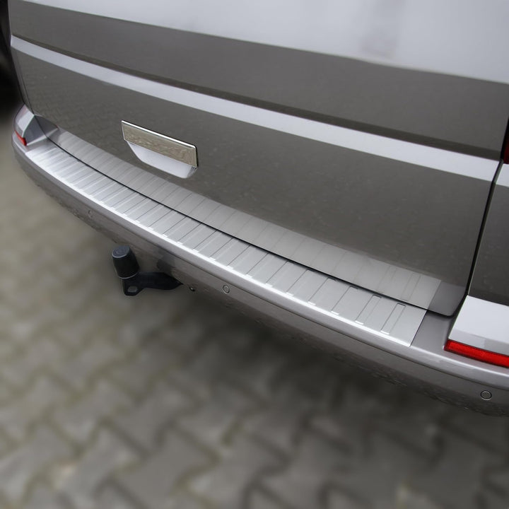 RECAMBO Ladekantenschutz Edelstahl kompatibel für VW T6 | BJ ab 2015 - matt gebürstet mit Textur - S