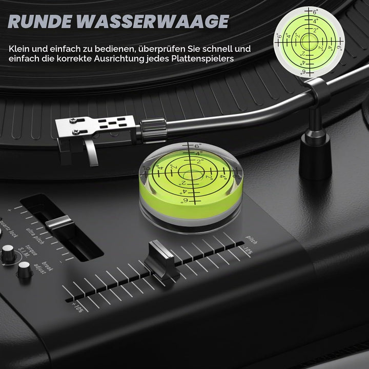 4PCS Justier und Einstellungsset zur Plattenspieler, mit Digitaler Tonarmwaage Digitale Turntable, A