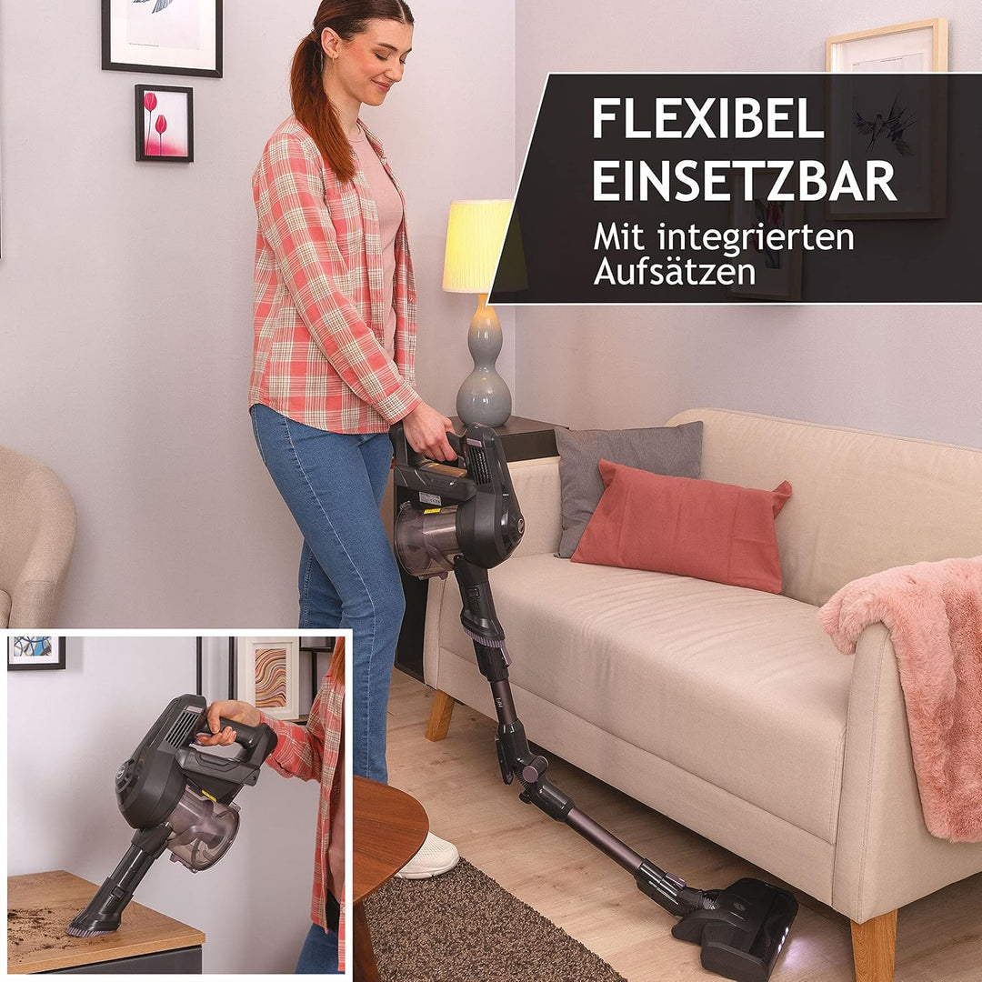 Hoover Akku-Staubsauger ohne Beutel + Knick-Gelenk – bis zu 120 m² mit 1 Akkuladung I Staubsauger ka