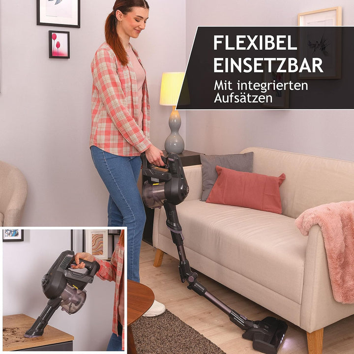 Hoover Akku-Staubsauger ohne Beutel + Knick-Gelenk – bis zu 120 m² mit 1 Akkuladung I Staubsauger ka