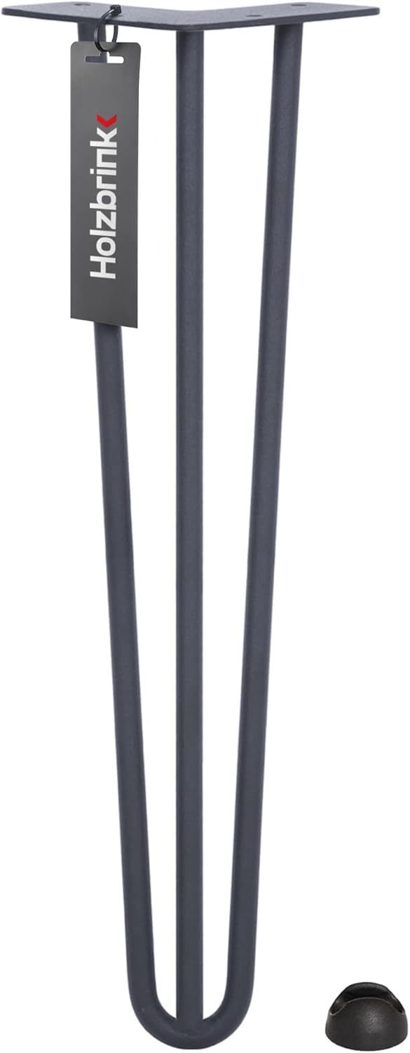 HOLZBRINK - Tischbeine aus Metall | Möbelfüsse | Schreibtischbeine | Metallfüsse | Perfekt für Zu Ha