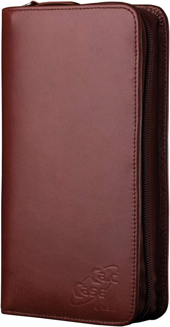 CalcCase Original Schutztasche Executive - Schutztasche für Grafikrechner aus braunem Rindsleder, ed
