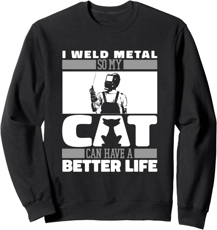 Schmied Katze Metall Metaller - Stahl Schmiede Metallbauer Sweatshirt