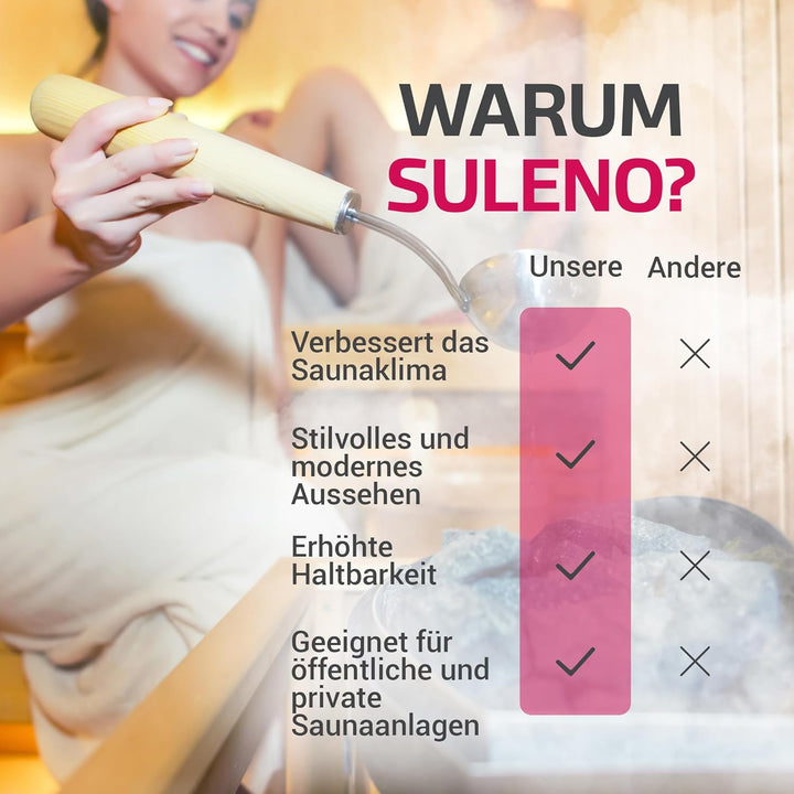 SULENO Original finnische Saunasteine 20kg Olivindiabas Aufgusssteine Dampfstein für Saunaofen Elekt