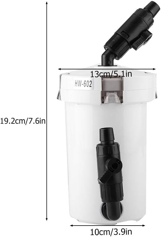 Fdit Externer Kanisterfilter des Aquarium Aquariums mit Pumpentisch Stummschaltfilter Eimer HW 602 H