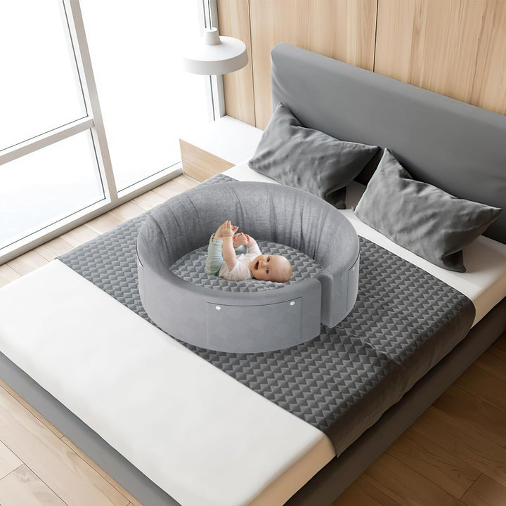 Ikodm Bettgitter rausfallschutz Bett 2X 150cm Bettschutzgitter für Kinder Höhenverstellbar Bettkante