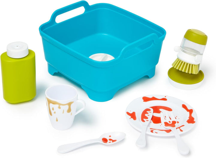 Joseph Joseph Wash & Scrub | Abwasch-Set für Kinder ab 3 Jahren | Enthält farbwechselndes Besteck un