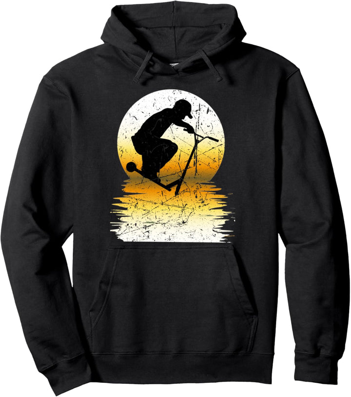 Stunt Scooter Roller Stuntroller Retro Pullover Hoodie