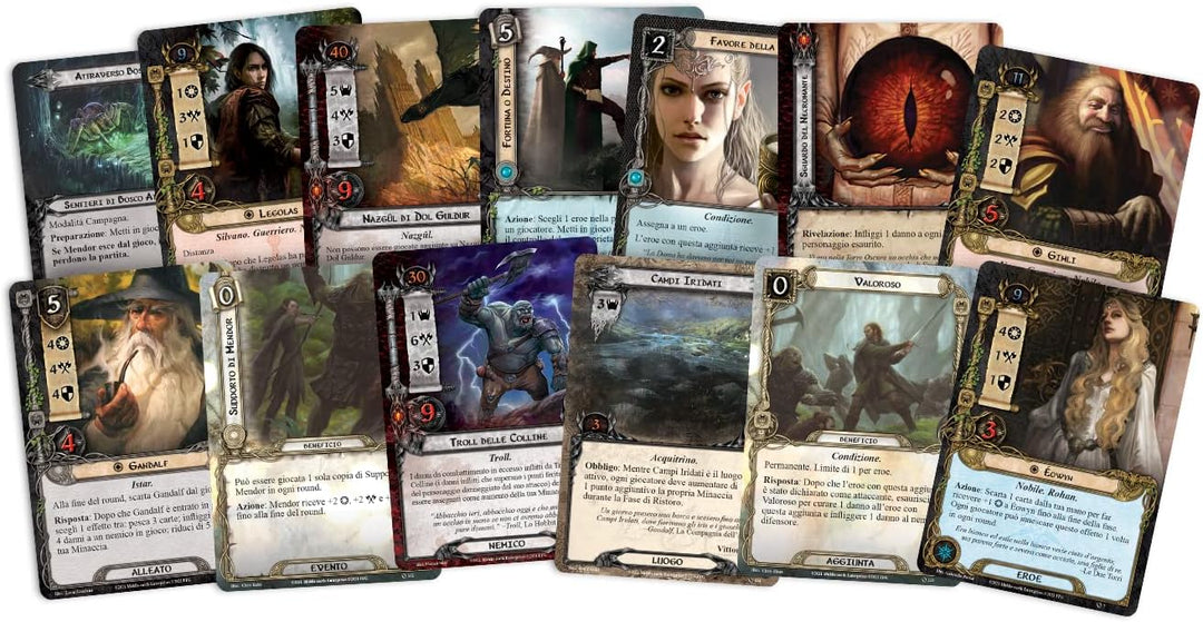Asmodee – Der Herr der Ringe: Das Kartenspiel, LCG, neues Format, 1–4 Spieler, ab 14 Jahren, italien