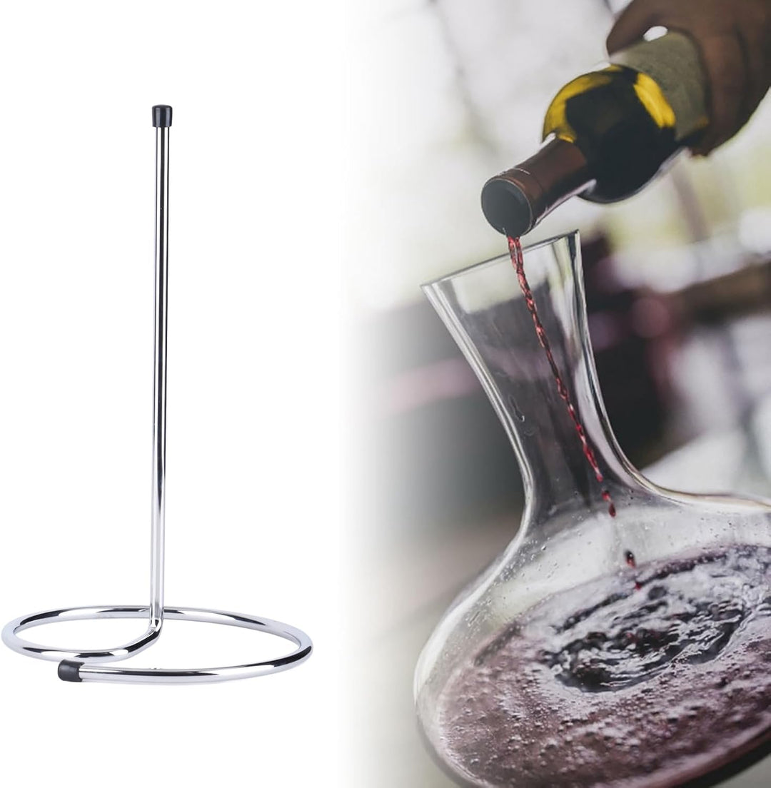 Wein-Dekanter-Trockenständer, Dekanter-Trockenständer, Edelstahl-Dekanterhalter mit Gummibeschichtet
