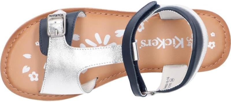Kickers Mädchen Diazz Sandale 28 EU Marinesilber, 28 EU Marinesilber