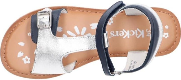 Kickers Mädchen Diazz Sandale 28 EU Marinesilber, 28 EU Marinesilber