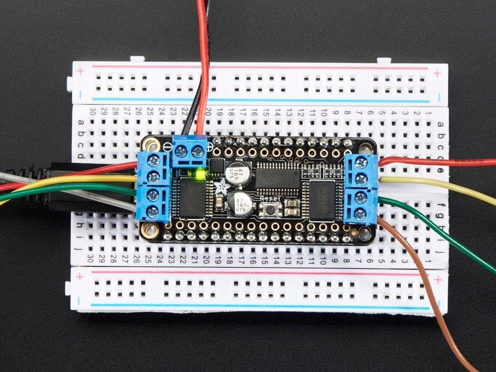 Adafruit DC Motor + Stepper FeatherWing Add-on For All Feather Boards [ADA2927]