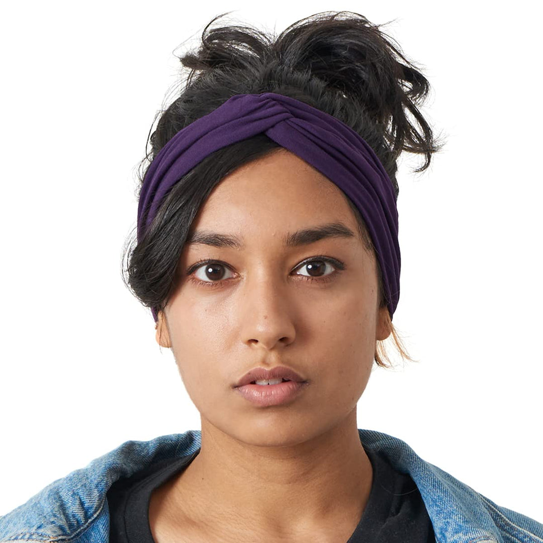 CHARM Herren Japanisch Bandana Stirnband - Damen Headband Haar Band Sport Lila Violett, Violett