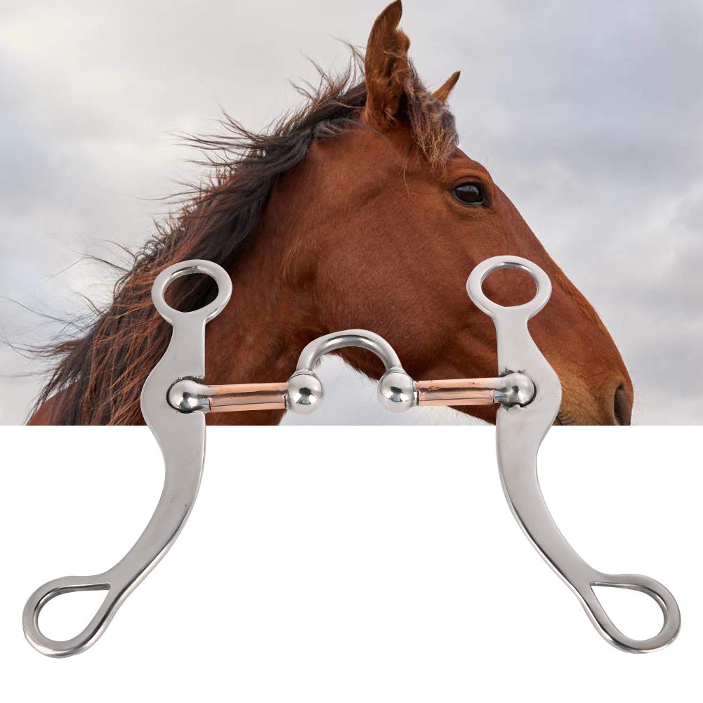 Pferdering Trense Pferd Kauen Edelstahl Bit Edelstahl Dicke Bit Loose Mouth Bit Roller für Pferd