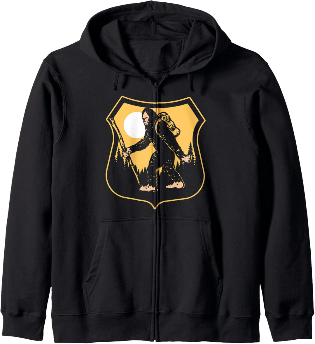 Hiking Bigfoot Outdoors Nature Sasquatch Vintage Retro Kapuzenjacke