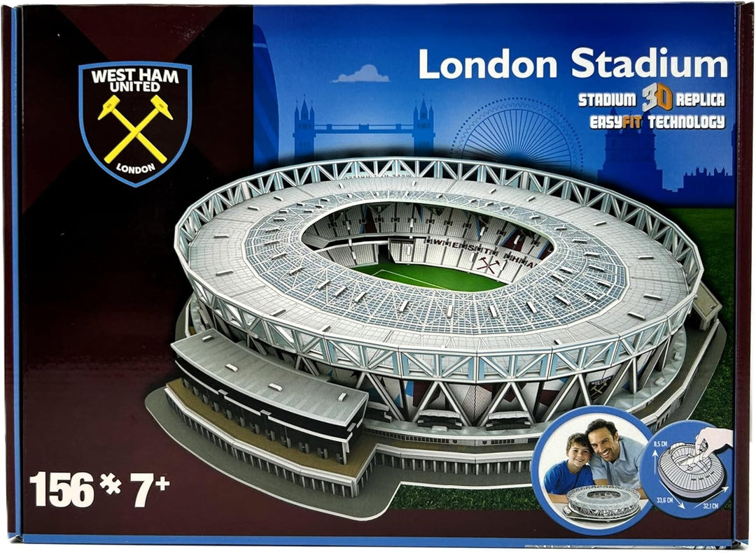NANOSTAD West Ham United's London Stadium 3D Puzzle, Multi Coloured