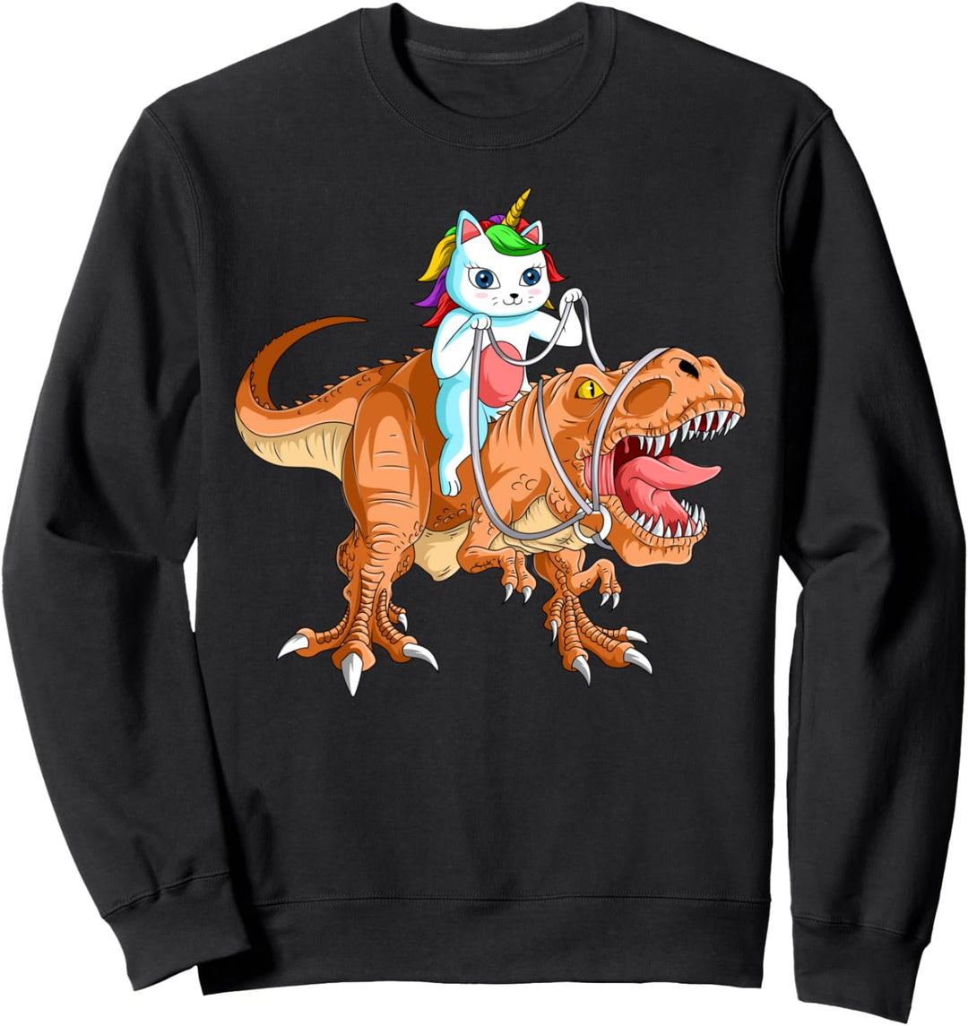 Trex Tyrannosaurus Dino - Dinosaurier Katze T-Rex Sweatshirt